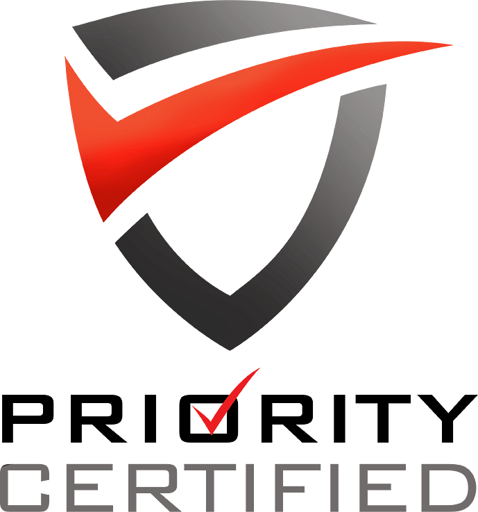 Priority cerified shield logo